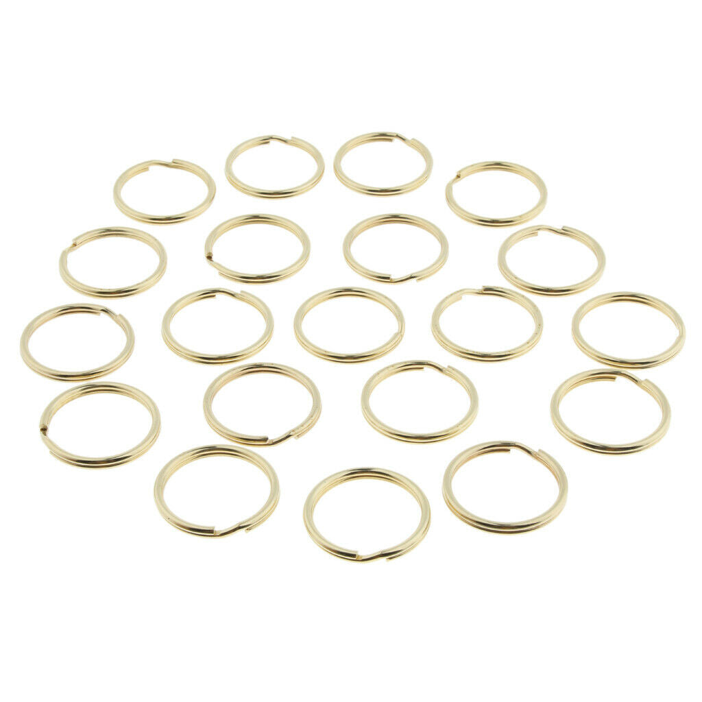20 Pieces Brass Key Chain Rings Jewelry Clasps Hooks DIY Jewelry Crafts -