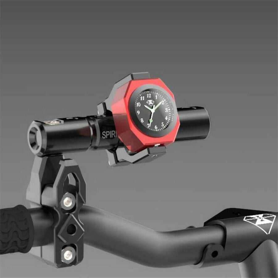 Waterproof Luminous Temperature Watch for Motorcycle Bike 22-28mm Handlebar CNN
