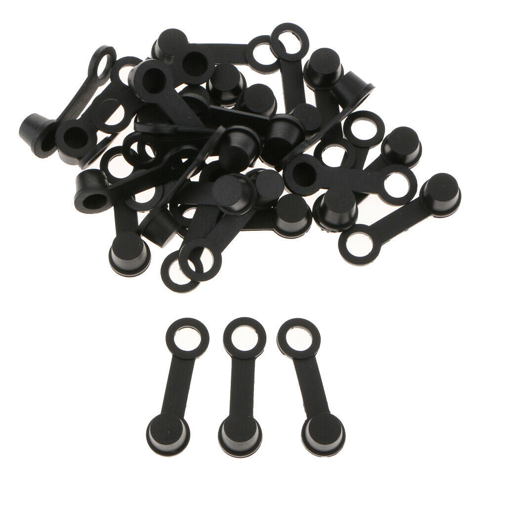 30x Brake Bleeder Valve Screw Caps Zerk Fitting Rubber Dust Black Dustproof