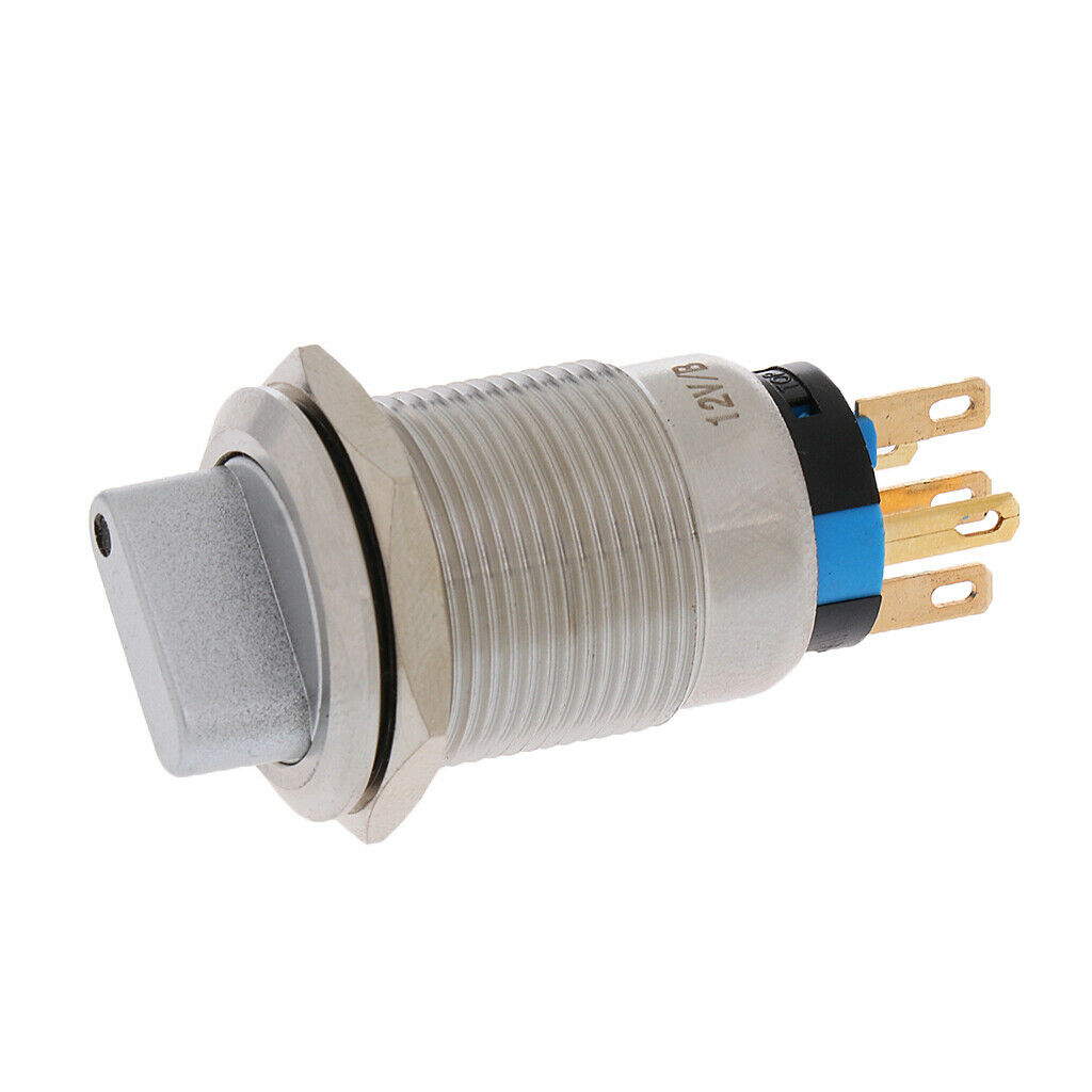 19mm Waterproof 2 Position 1NO 1NC Latching Selector Switch