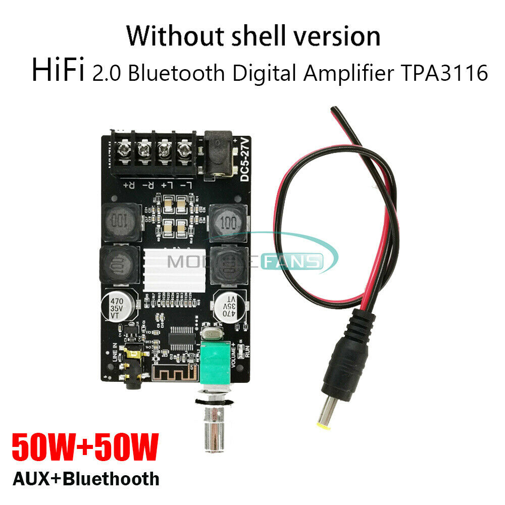 TPA3116 50W*2 Bluetooth+AUX HIFI Power w/ Filter Digital Amplifier Stereo AMP