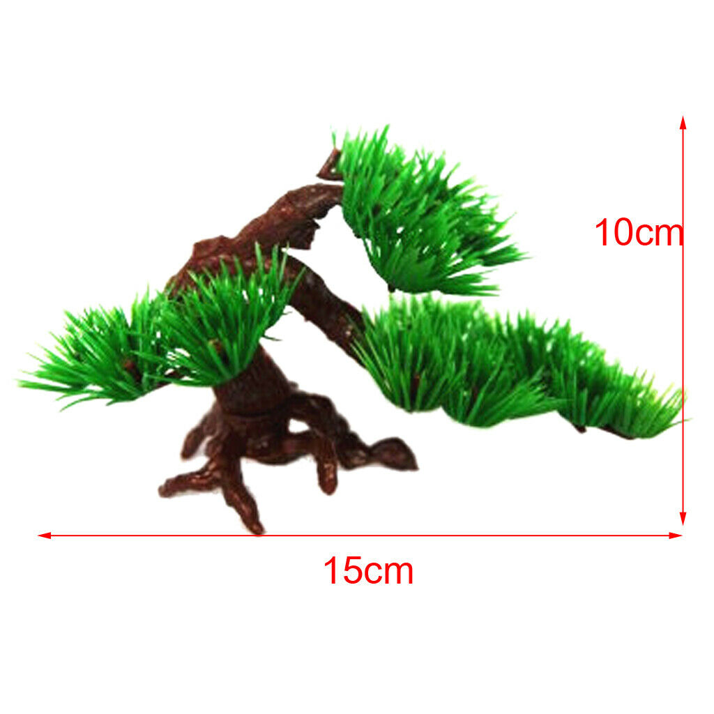 2 Pcs Plastic Pine Tree Artificial Plants for Home Kitchen Office Bookshelf