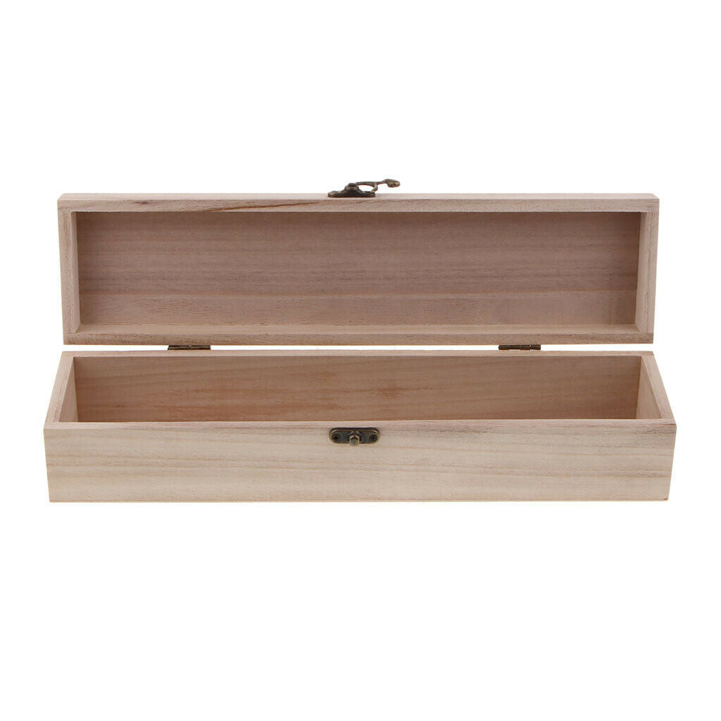 Unfinished Wood Box Classic Box w/ Magnetic Lid Memory Arts Crafts Home