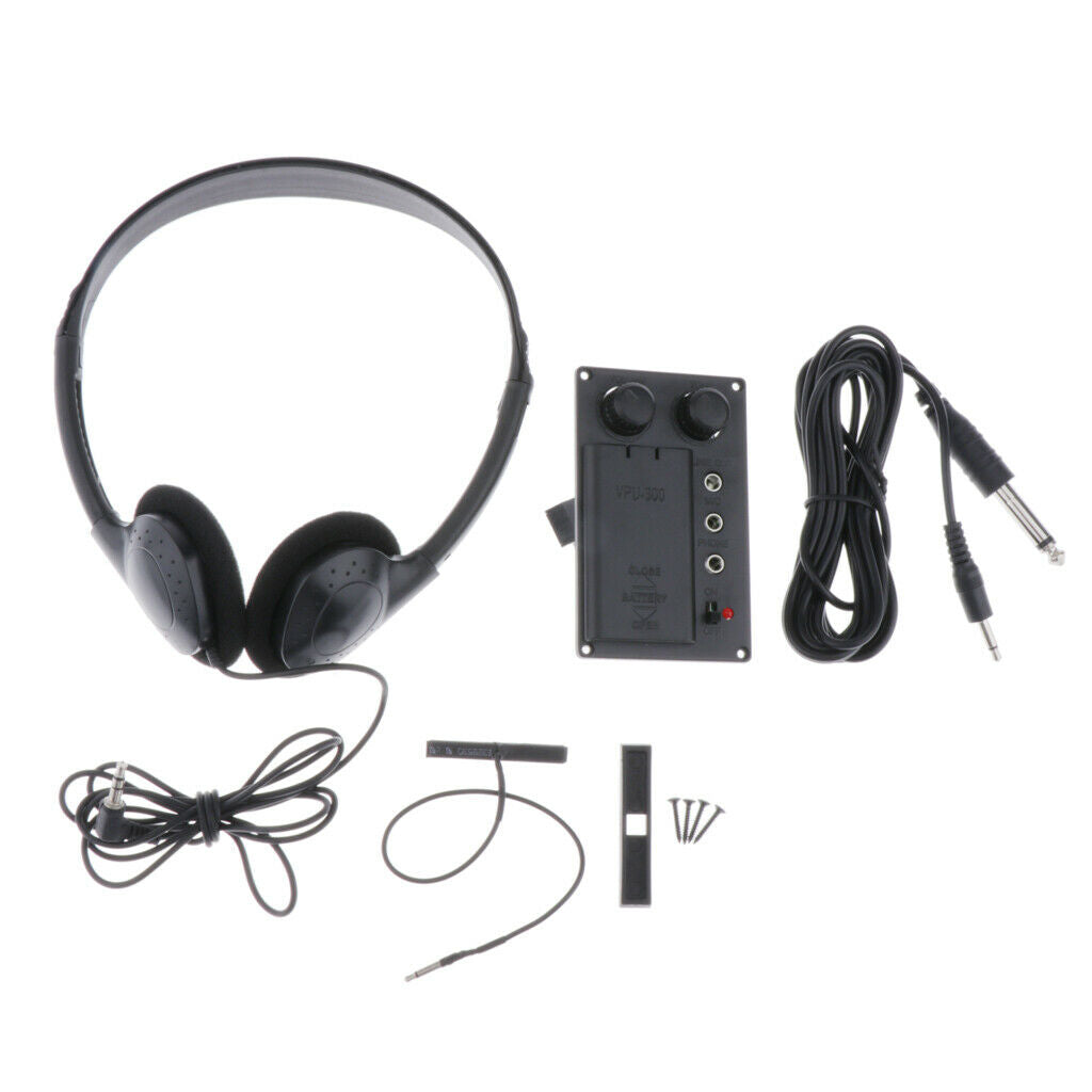 1 Set Violin Equalizer Pickup Preamp EQ Piezo, Violin Accessory DIY with Plug