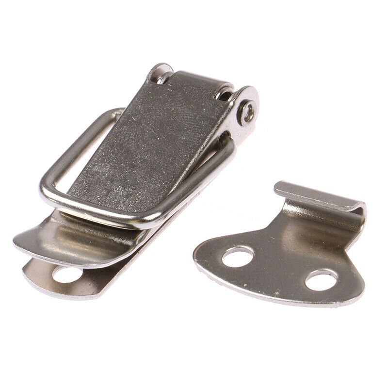 4Pcs Cabinet Box Locks Spring Latch Catch Toggle Iron Hasps For Door Wind.l8