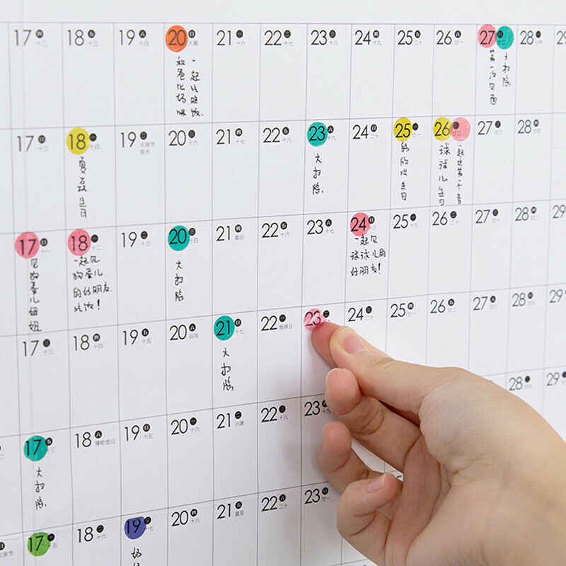 2021 Block Year Planner Daily Plan Paper Wall Calendar for Office School H Re