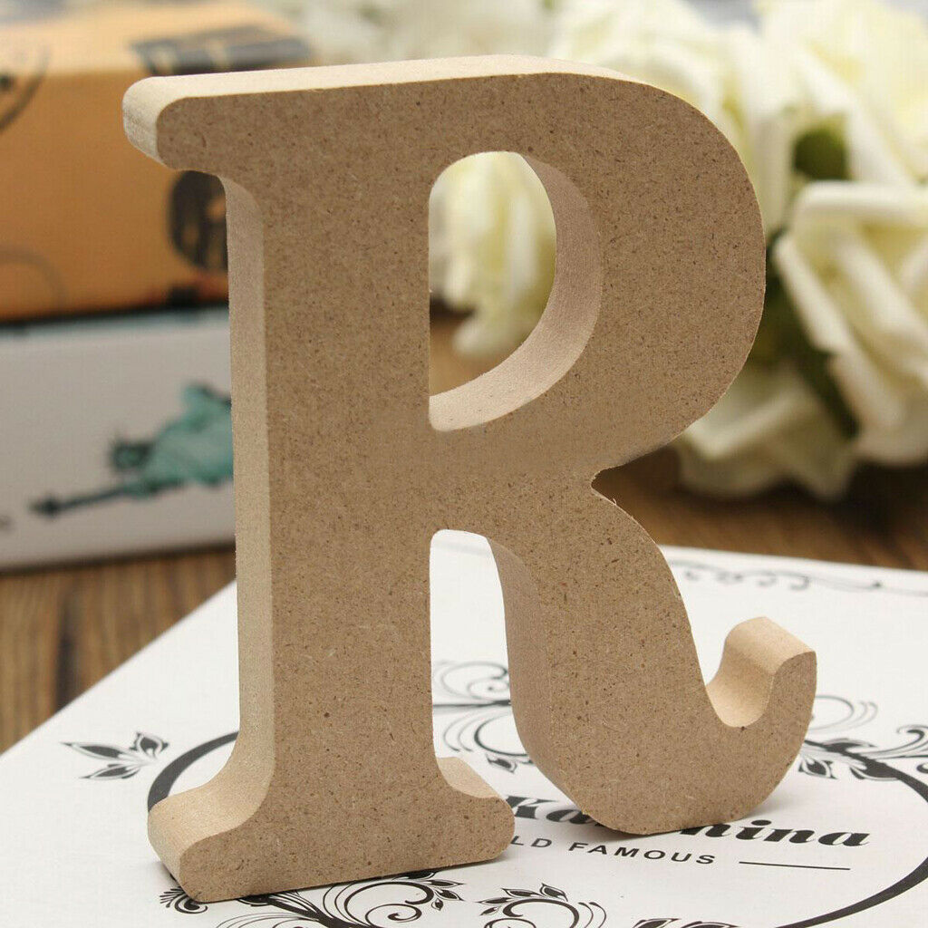 Wooden Alphabet Craft Letter Plaque Wall Hanging Wedding Nursery Decor R