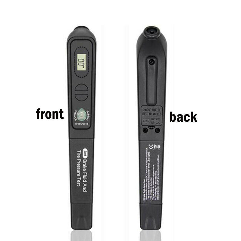 Brake fluidand Liquid Tester Pen With 5 LED Tire Pressure Test 2 IN 1 LCD Safety