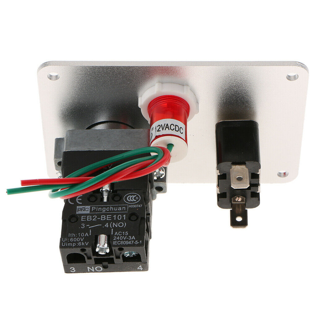 Race Car Ignition Switch Panel LED Toggle Engine Start Push Button Starter