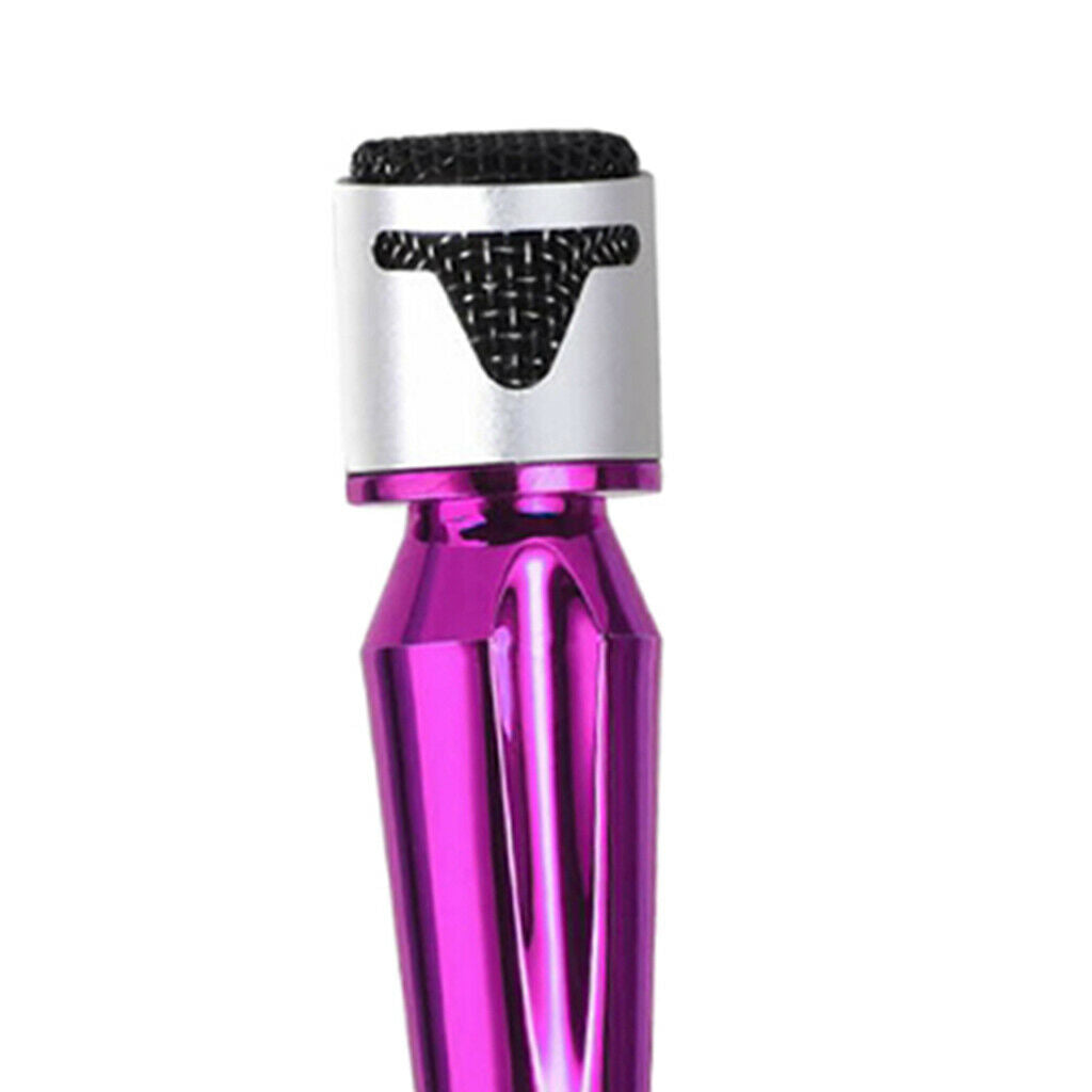 2Pcs Handheld Microphone 3.5mm Portable Laptop Vocal Mobile Mic for Sing