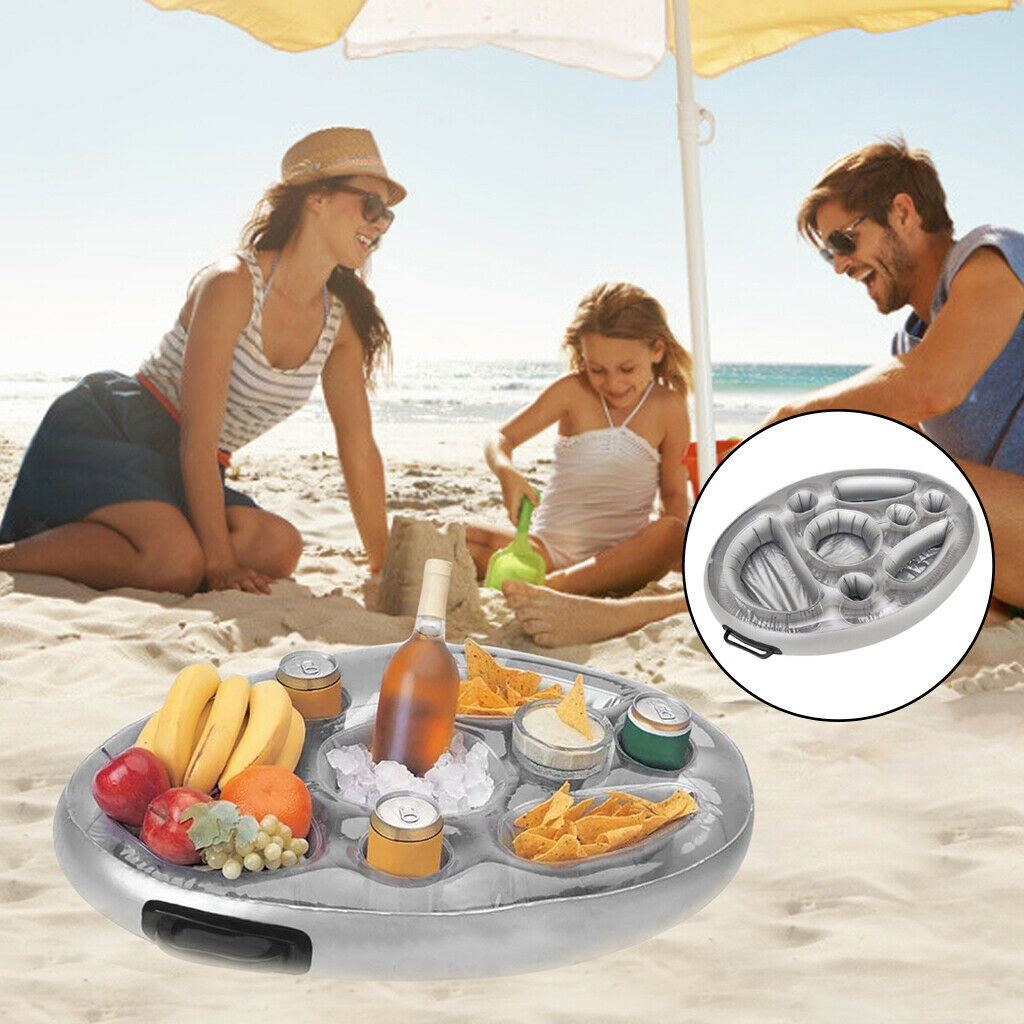 Floating Drink Holder Pools Beer Snack Fruit Bottle Tray Float Fun Party