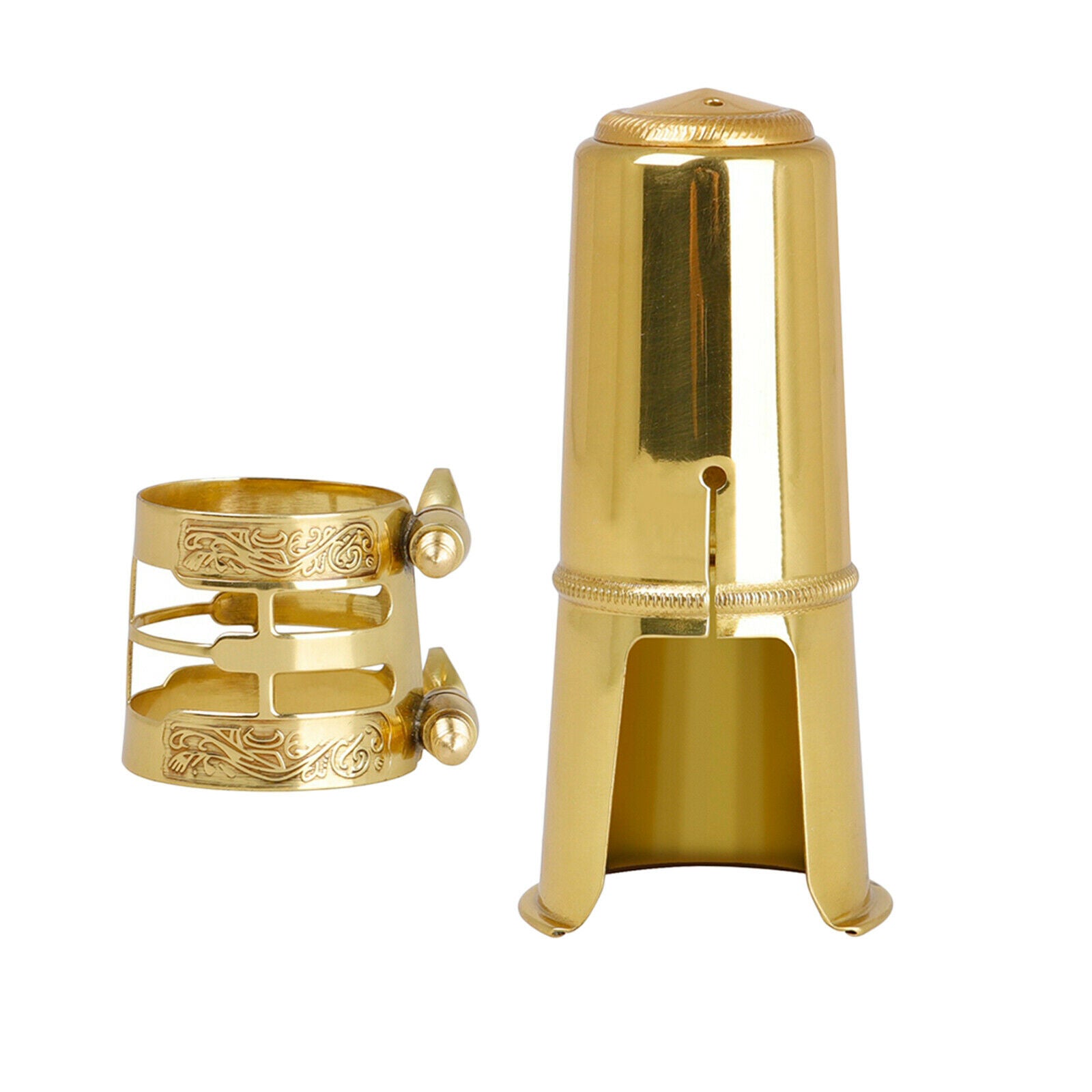 Solid Brass Tenor Saxophone Mouthpiece Protective   with Ligature Fastener