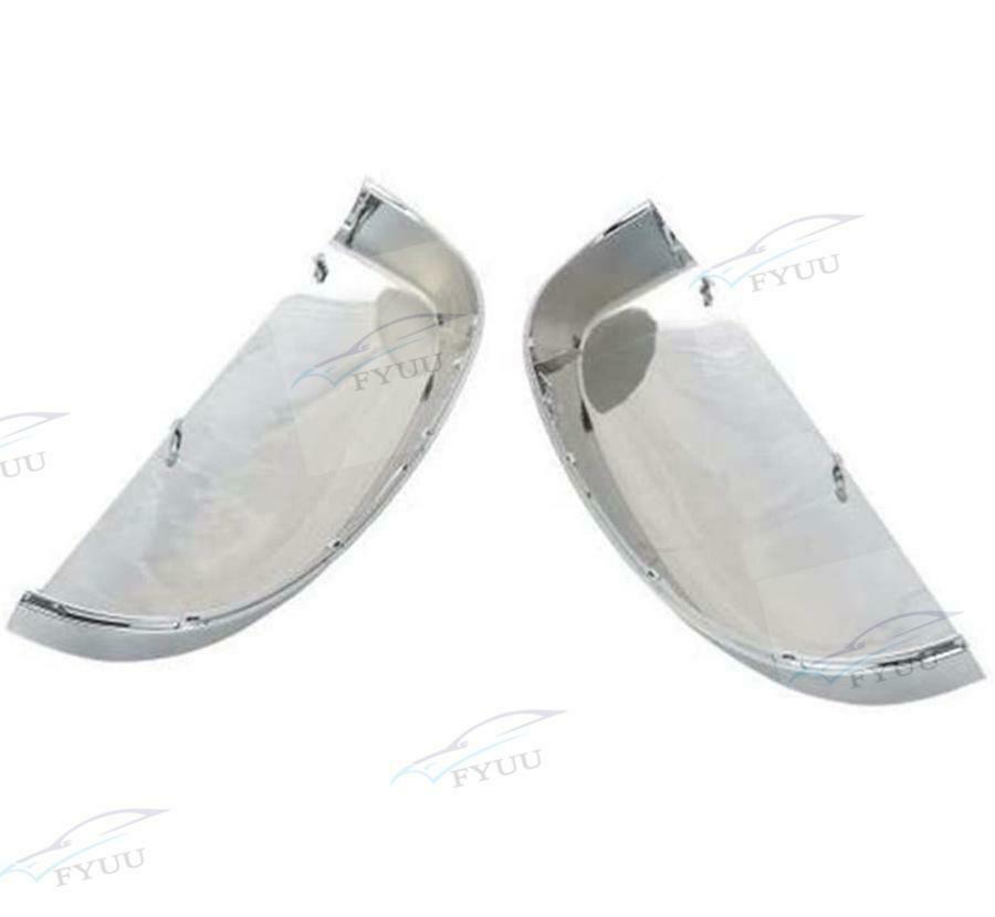 For Chevy Silverado Sierra 07-14 2pc Chrome Side Mirror Cap Top Half Cover LH RH