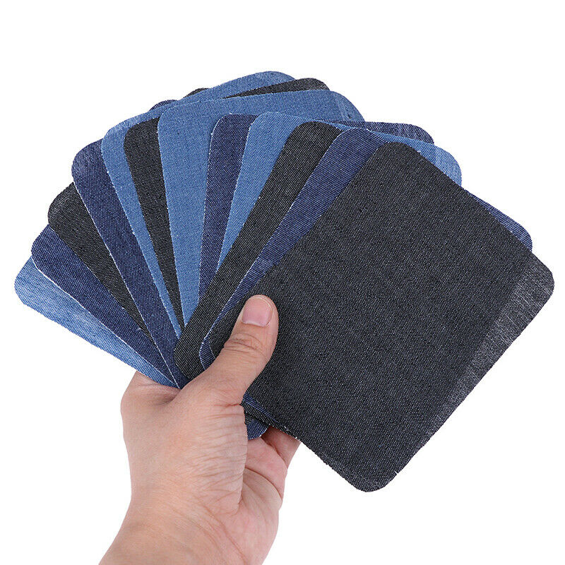 12pcs Iron On Patches Jeans Elbow Patch Apparel Fabric Sewing Knee Pants .l8