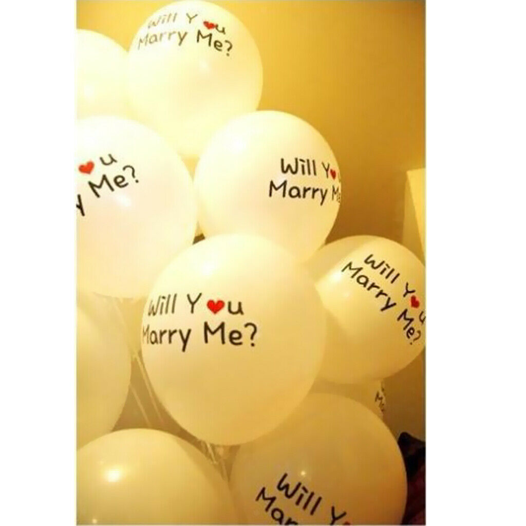 10pcs Will You Marry Me Balloon with Red Heart Balloons for Proposal Weddings