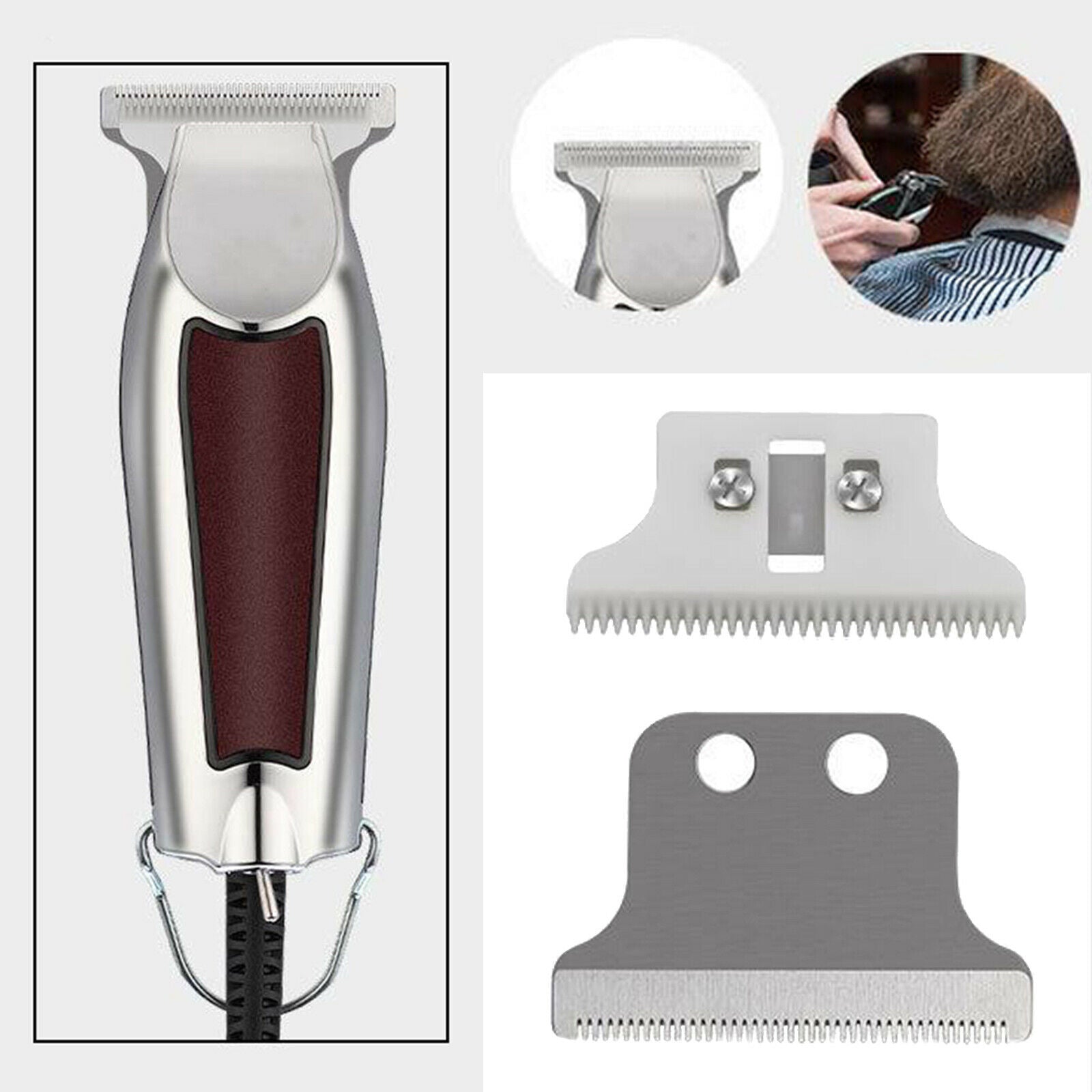 2Pcs Salon Replacement Blade Cutter Head for   8081 Hair Clipper Trimmer