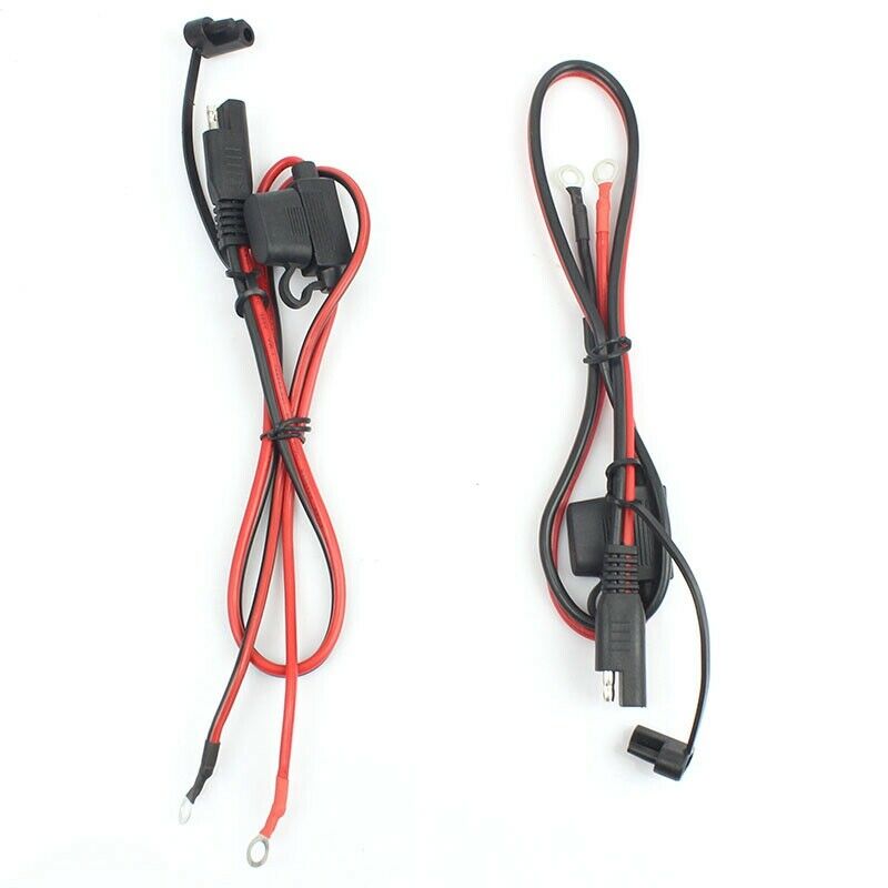 Foxsur 2Pcs Motorcycle Battery Charger Sae Charging Cable Sae  Disconnect PlugV1
