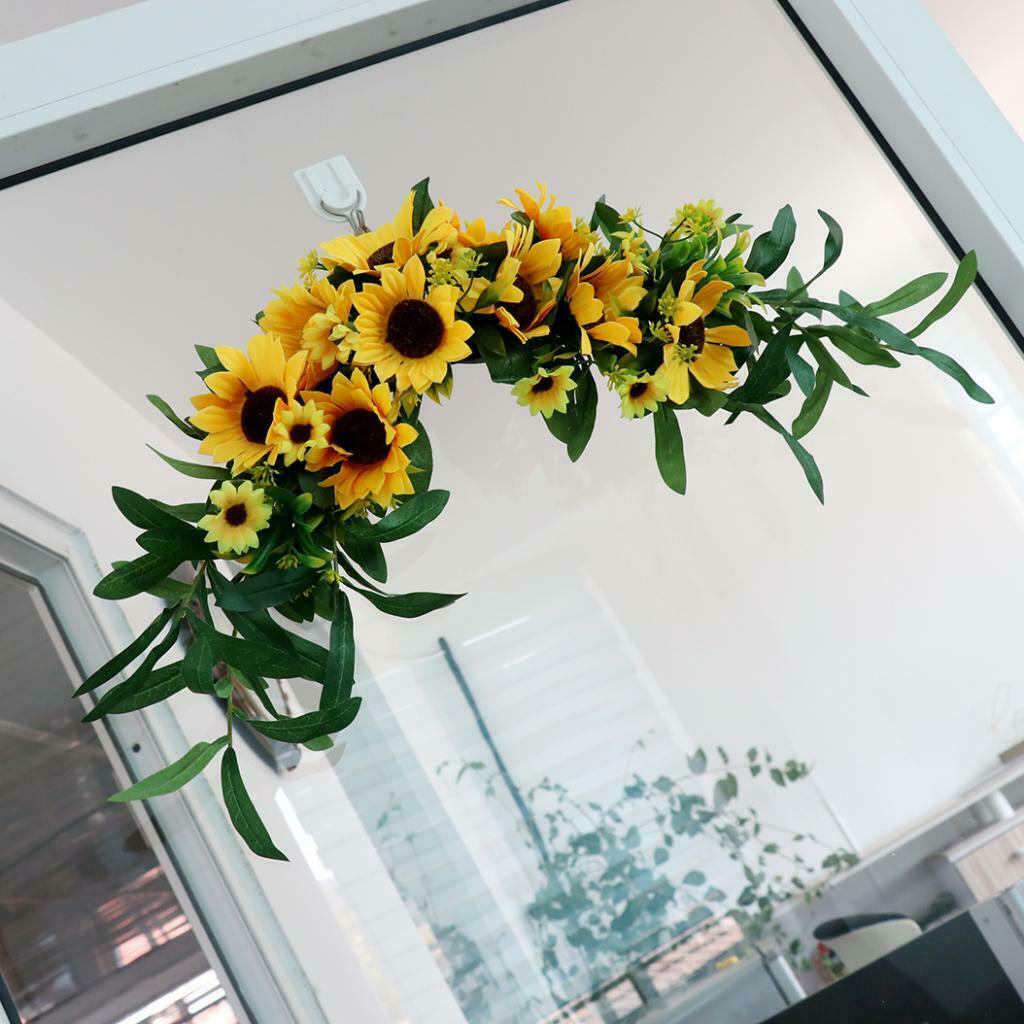 Elegance Yellow Sunflower Summer Wreath for Front Door Wreaths Indoor Outdoor