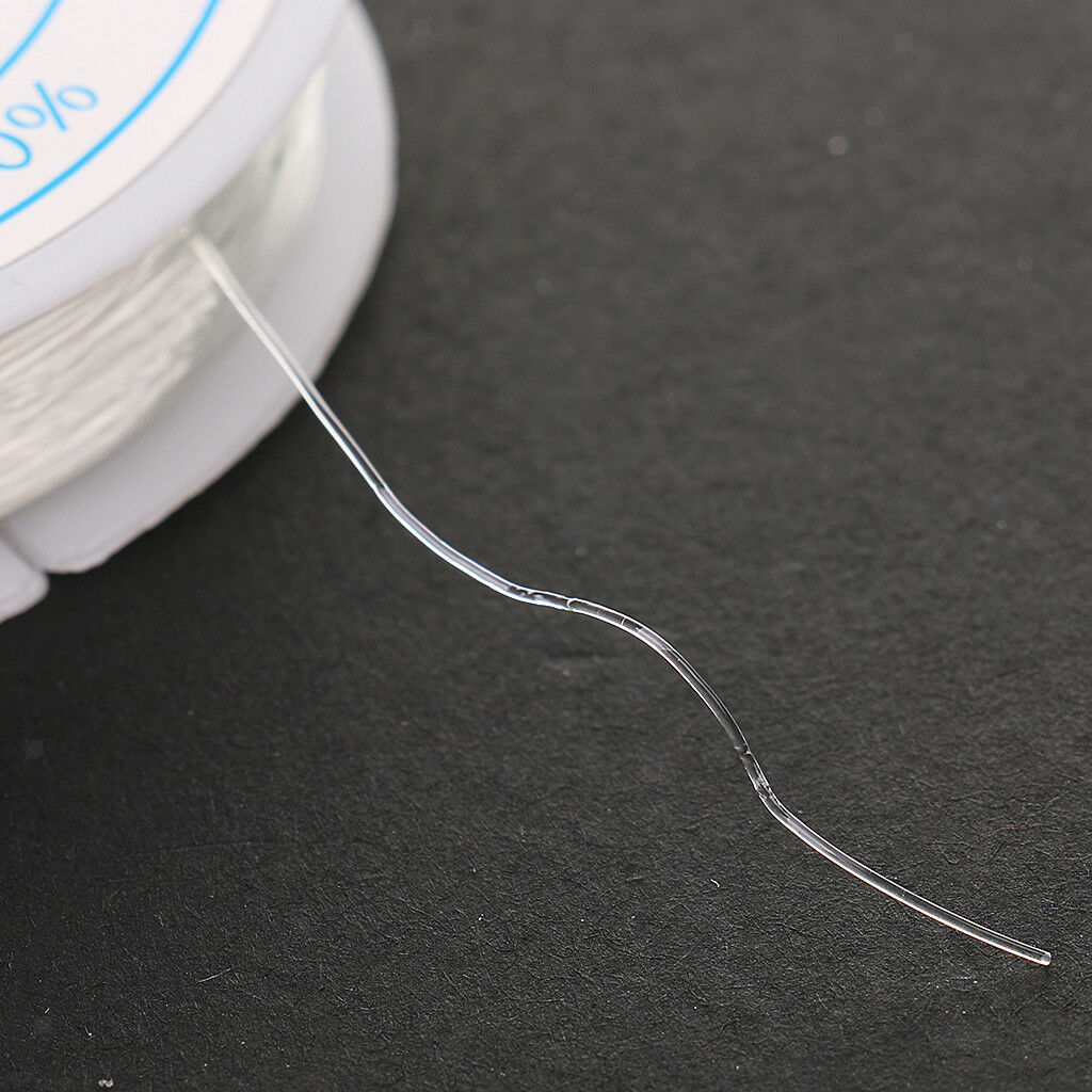2 Rolls 10m Clear Elastic Stretch Thread Cord For Jewelry Making 0.7mm 0.8mm