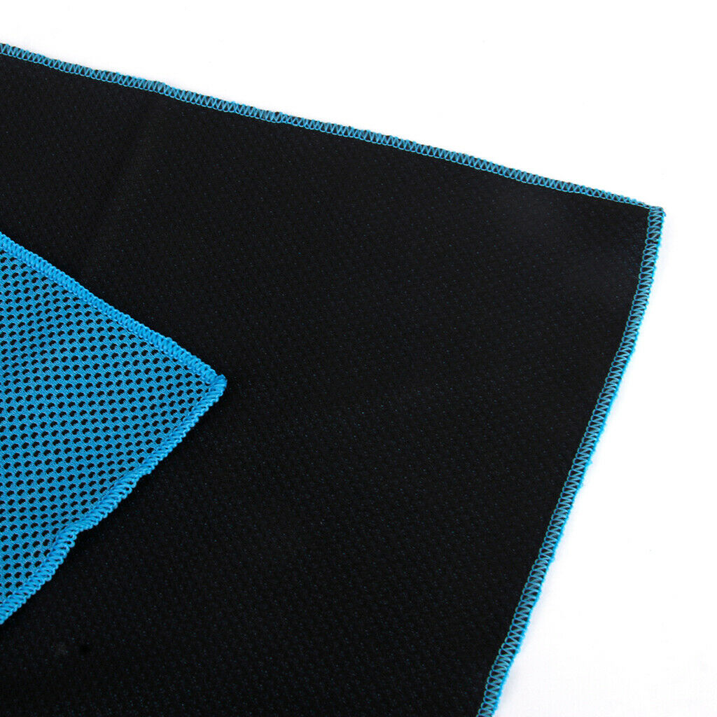 MagiDeal Cooling Ice Towel for Sports Outdoor Exercise Blue + Black