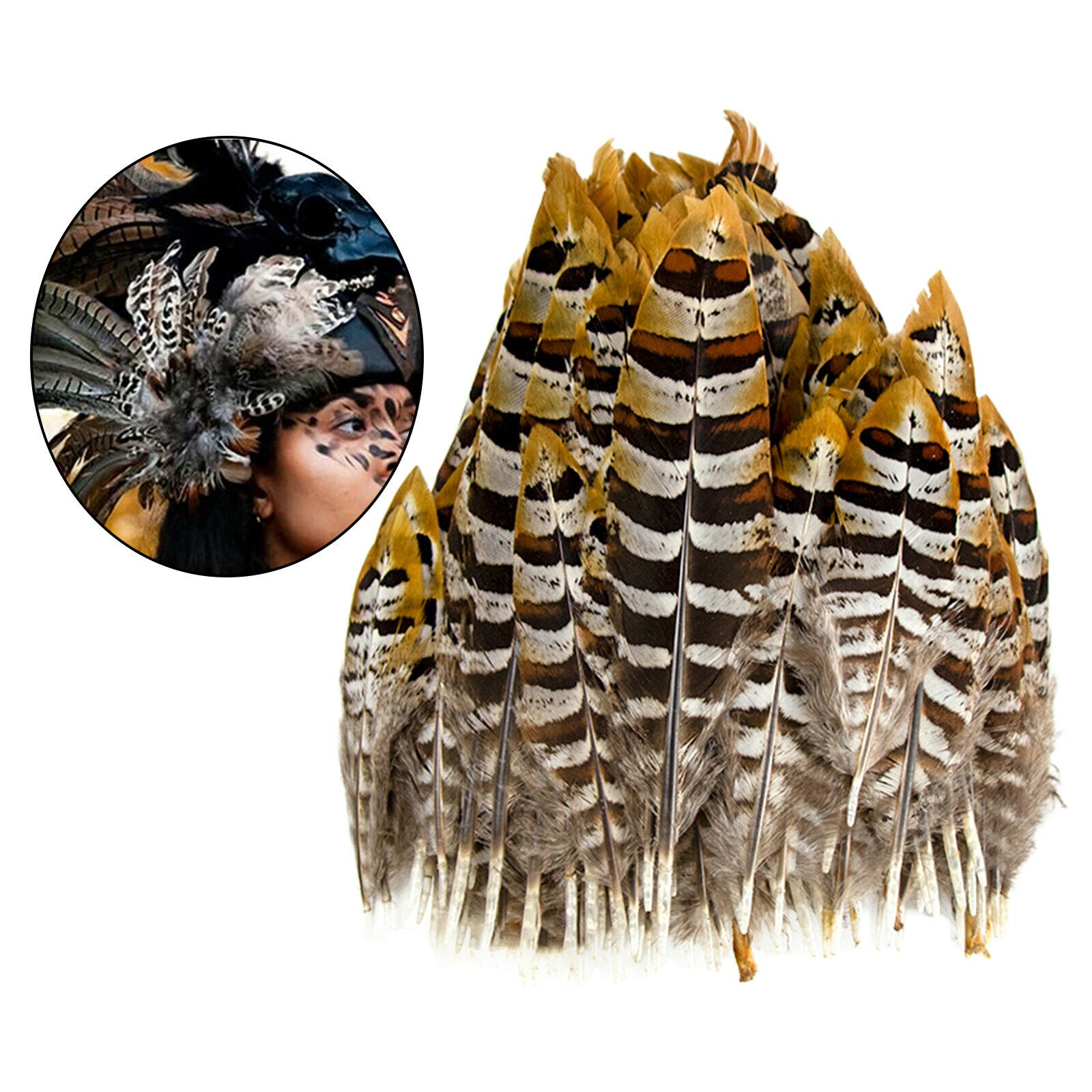 Natural Pheasant Feather Home Background Dream Catcher Earrings DIY 6-11cm