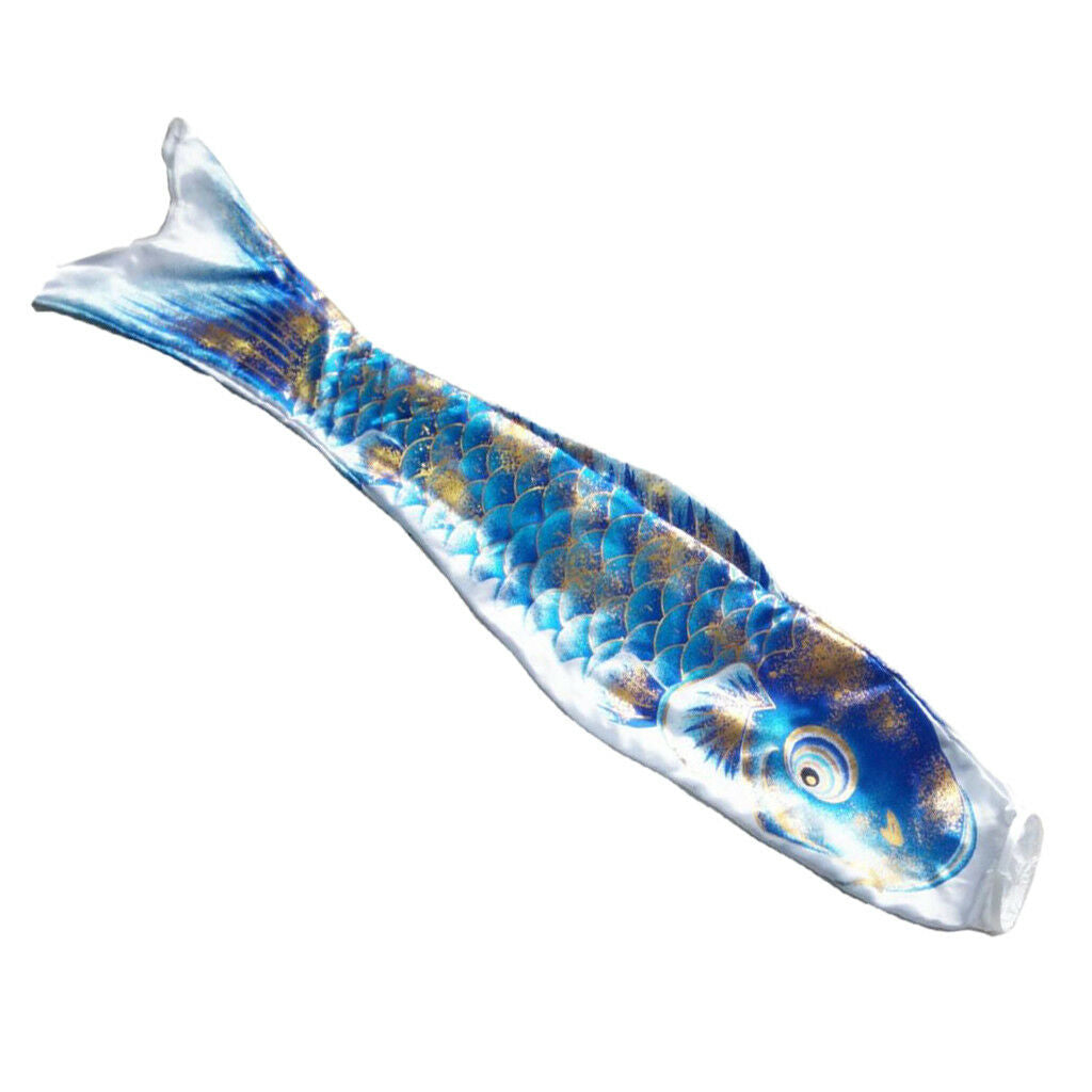 Japanese Windsock Flag Koi Nobori Sailfish Wind Streamer 50cm Golden Blue