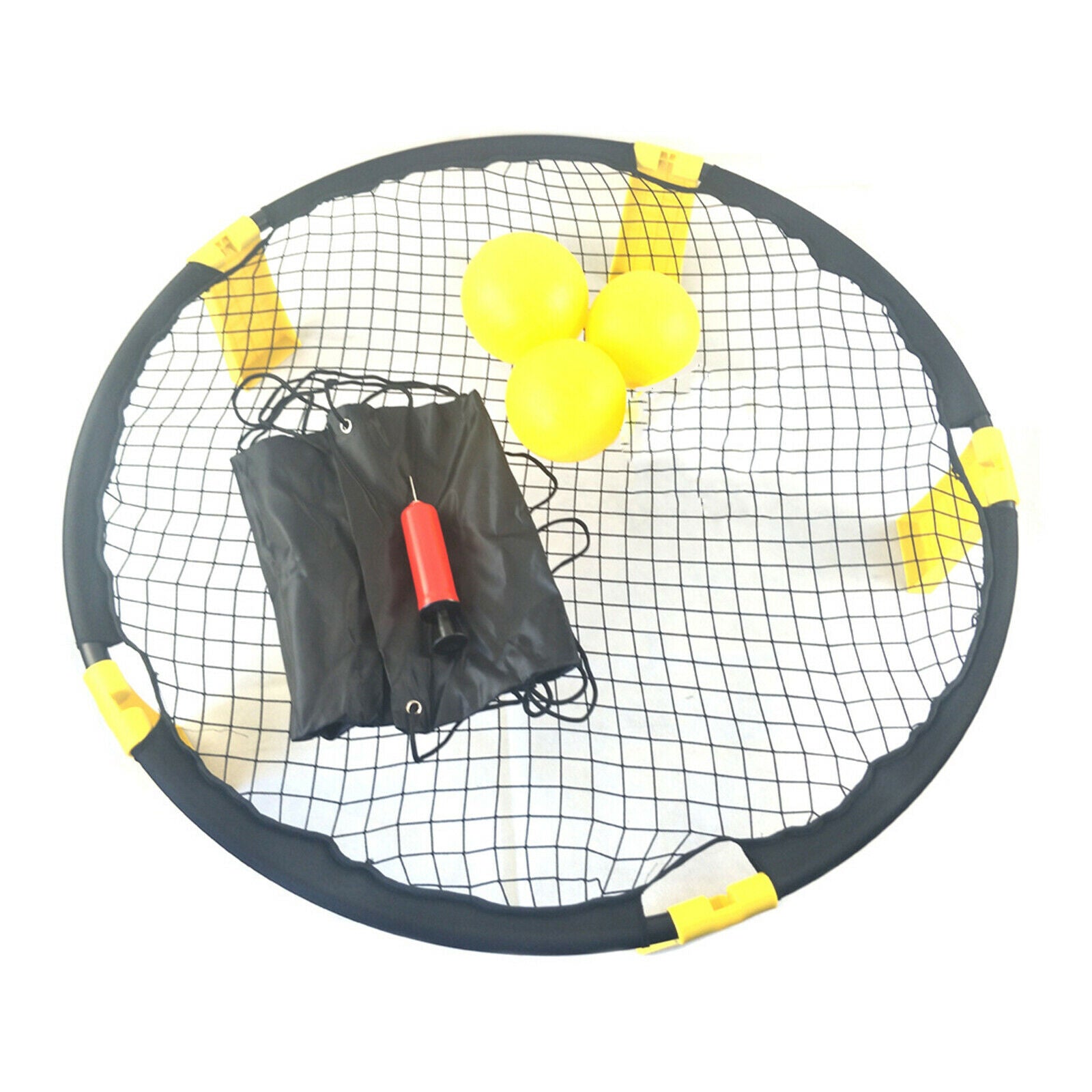 Buzz Ball Spike Battle Game Slam and   Team 3 Balls Indoor/Outdoor Lawn