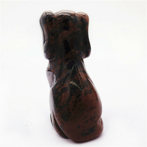 48x31x18mm Mahogany Obsidian Carved Dog Decoration Statue Home Decor HH7951