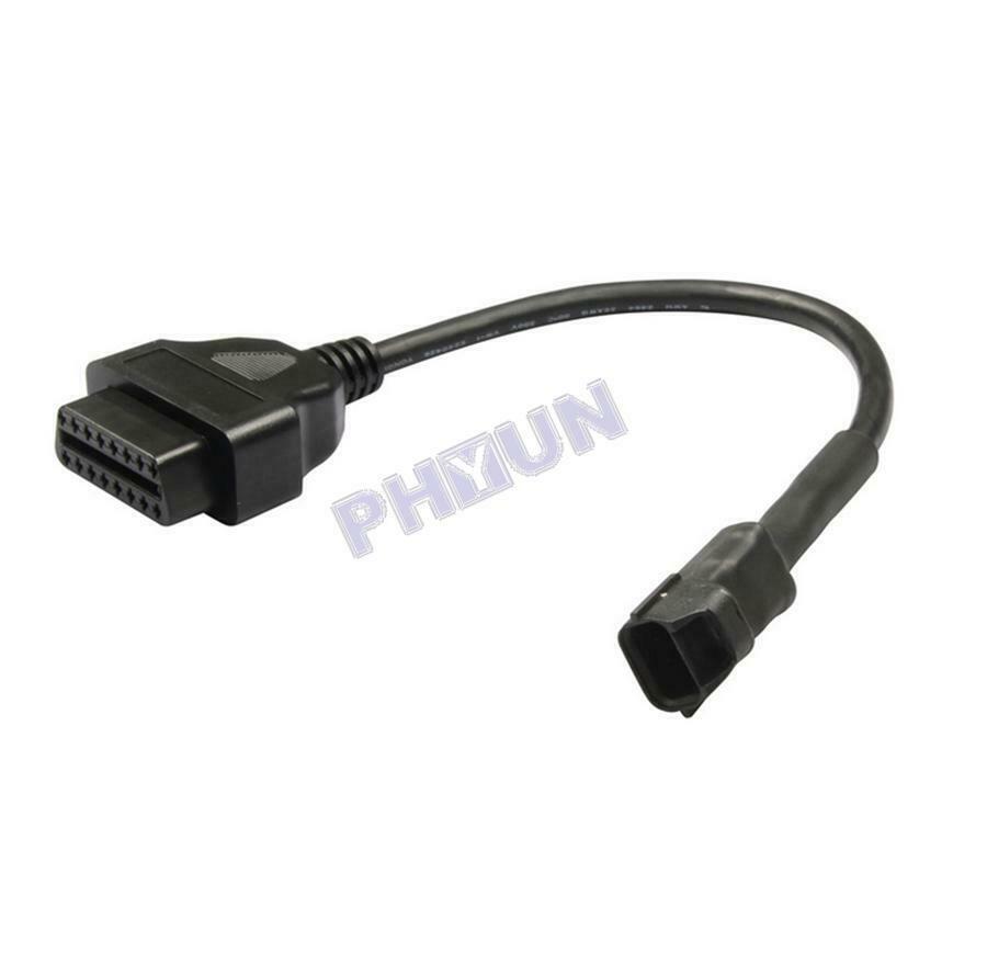 Motocycle 3 Pin To 16 Pin OBD Plug Adaptor Diagnostic Cable Fit For KYMCO Moto