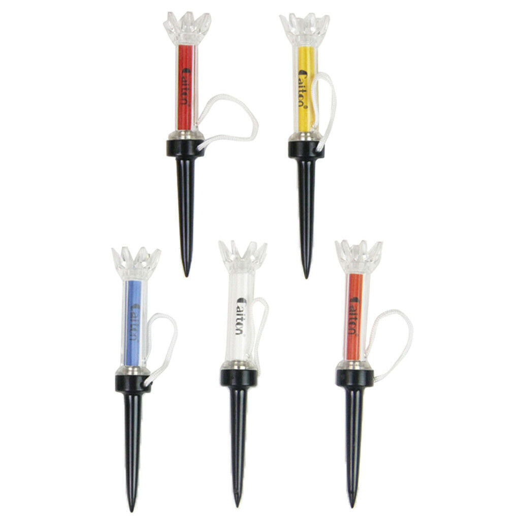 5 Pieces Golf Tees Plastic Double Layer Nails Golfer Training Accessories