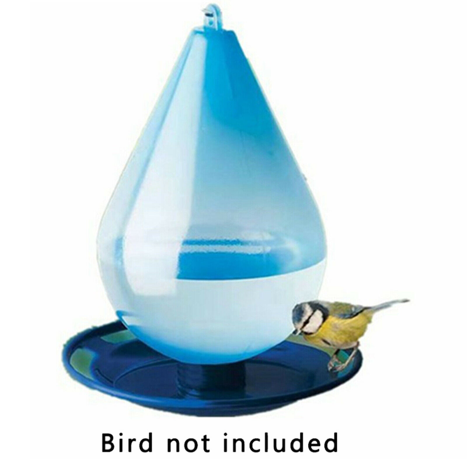 Courtyard Patio Leak Proof Blue Hummingbird Nectar Feeder with Hanging Hook