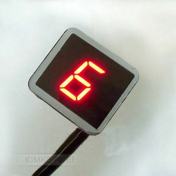 Red LED Universal Digital Gear Indicator Motorcycle Display Shift Lever Sensor