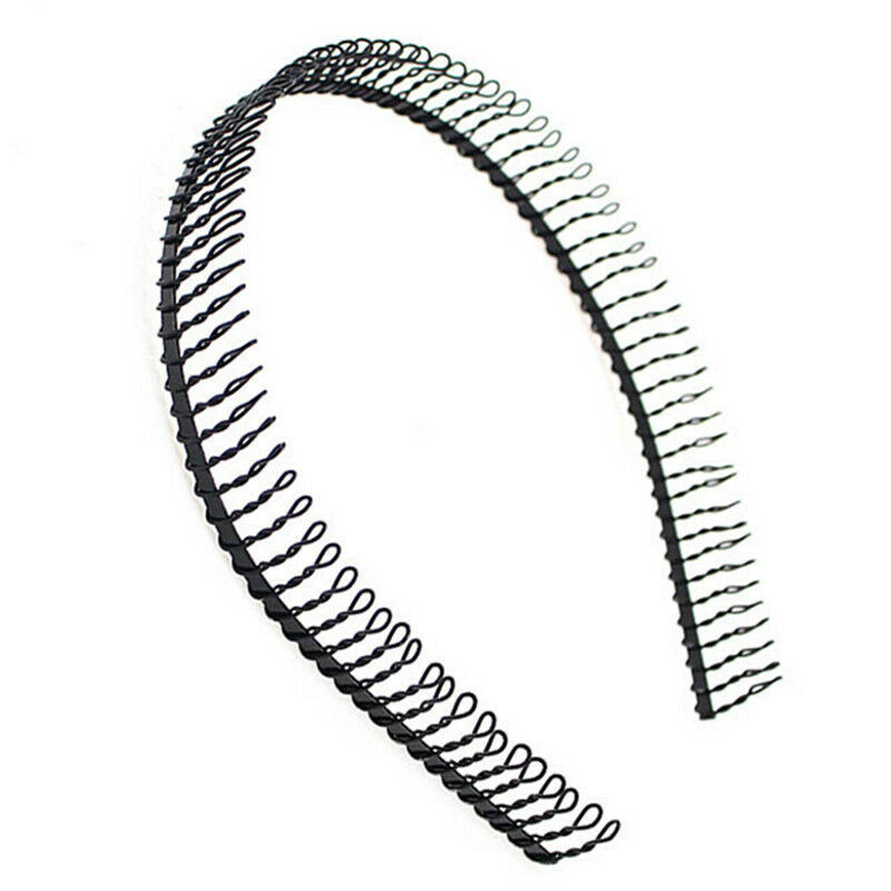 Practical Black Metal Teeth Comb Hairband Hair Hoop Headband For Woman Sexy BDAU