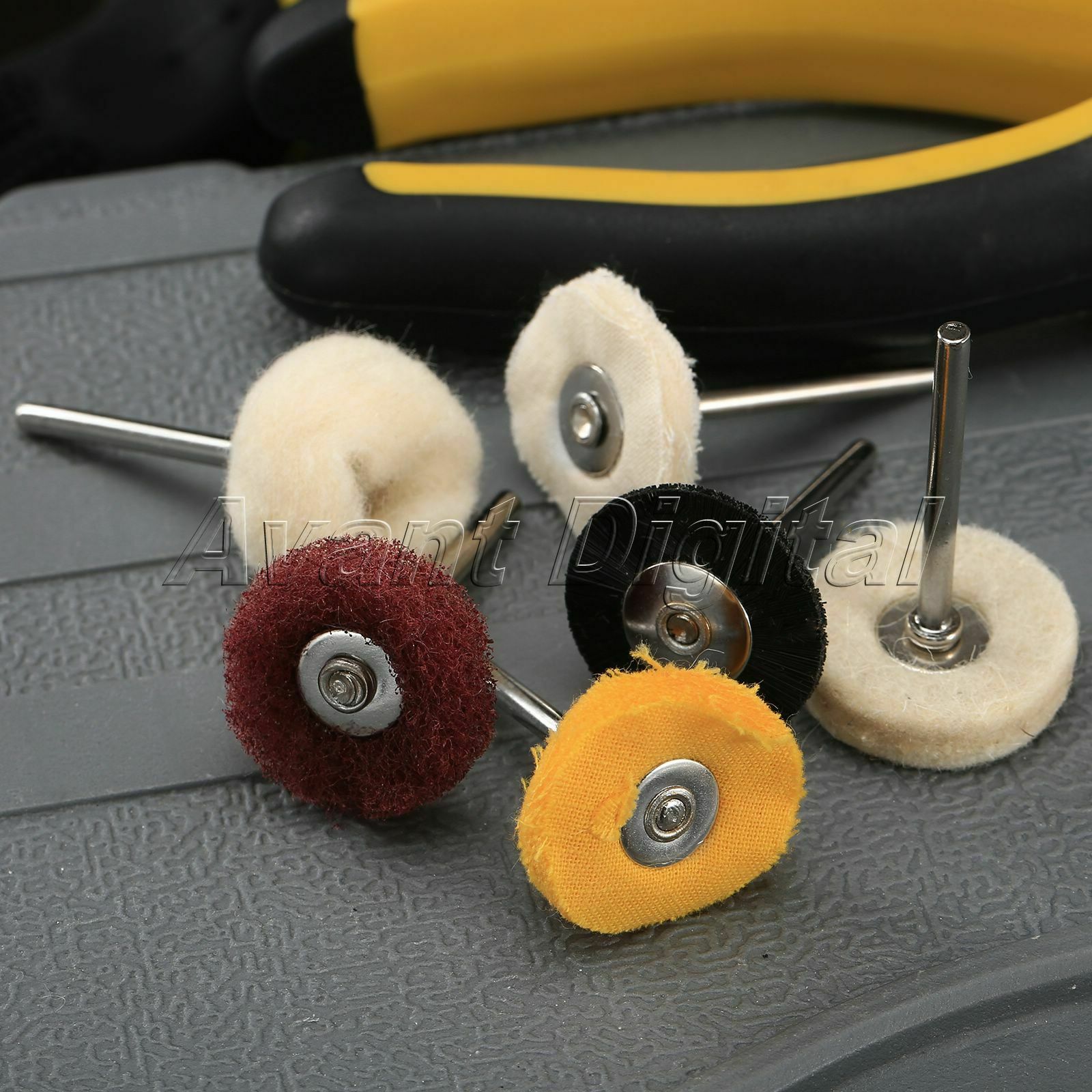 60Pc Polishing Buffing Wool Cloth Nylon Wheel Pads Mixed Set Grinder Rotary Tool
