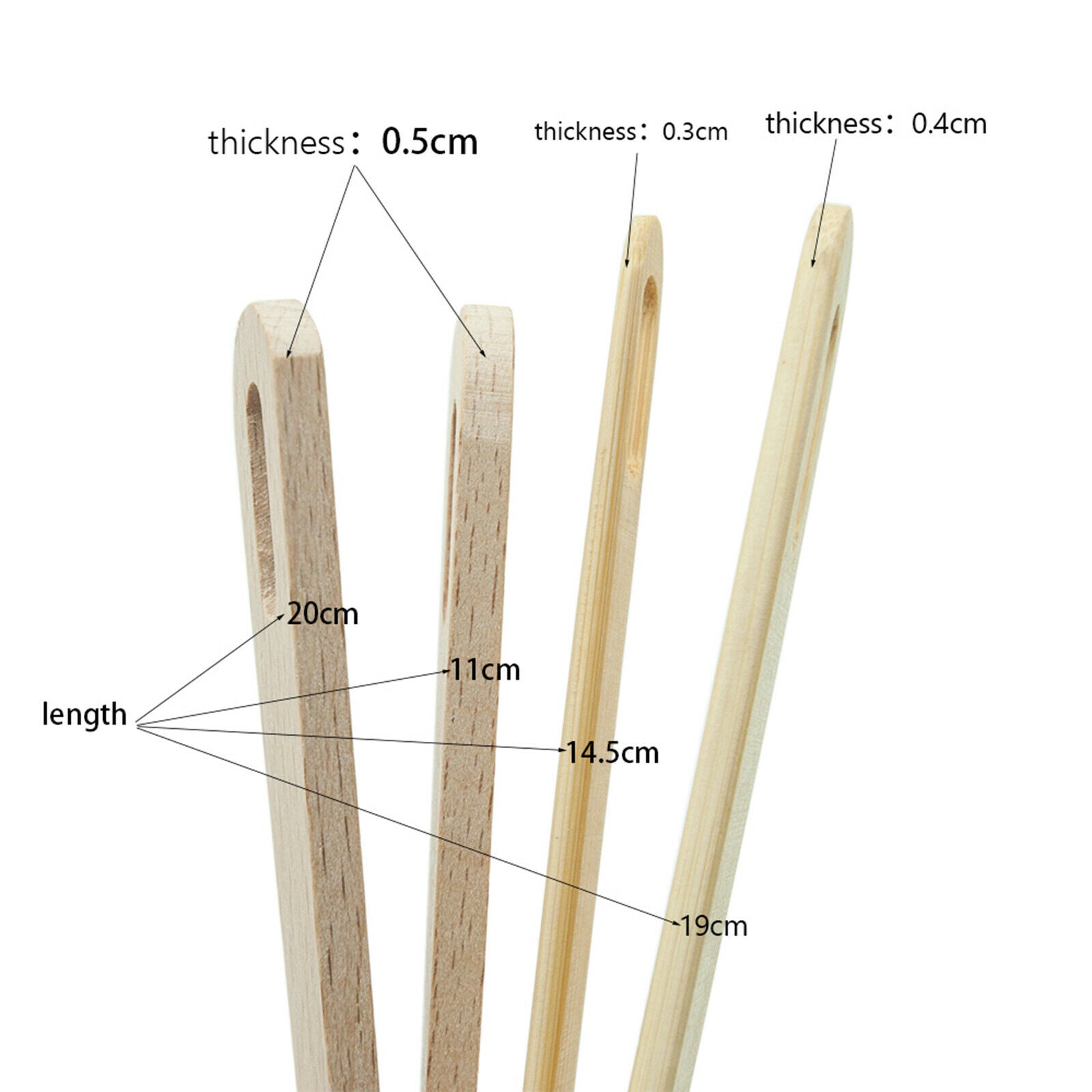 Wood Weaving Loom Sticks Wood Weaving Crochet Needle for Knitting Tapestry