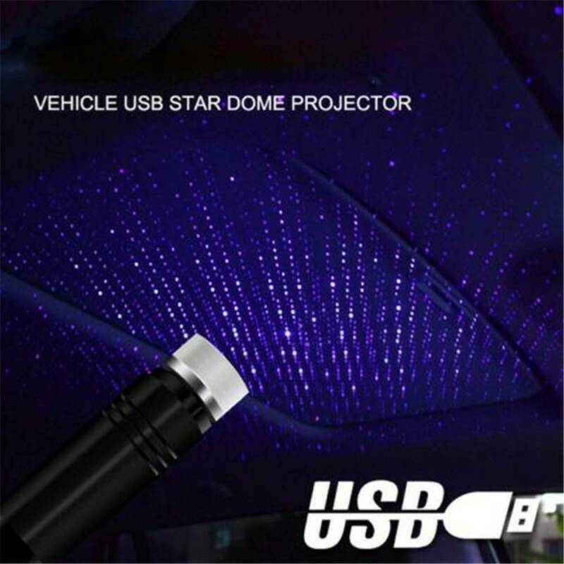 Car USB Star Ceiling Light Sky Projection Lamp Night Lights Atmosphere Romantic