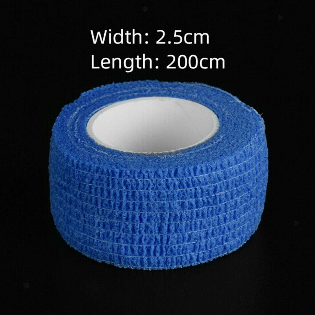Self-Adhesive Non-woven Bandage Wrap Cohesive Tattoo Grip Cover 2 Yard Blue