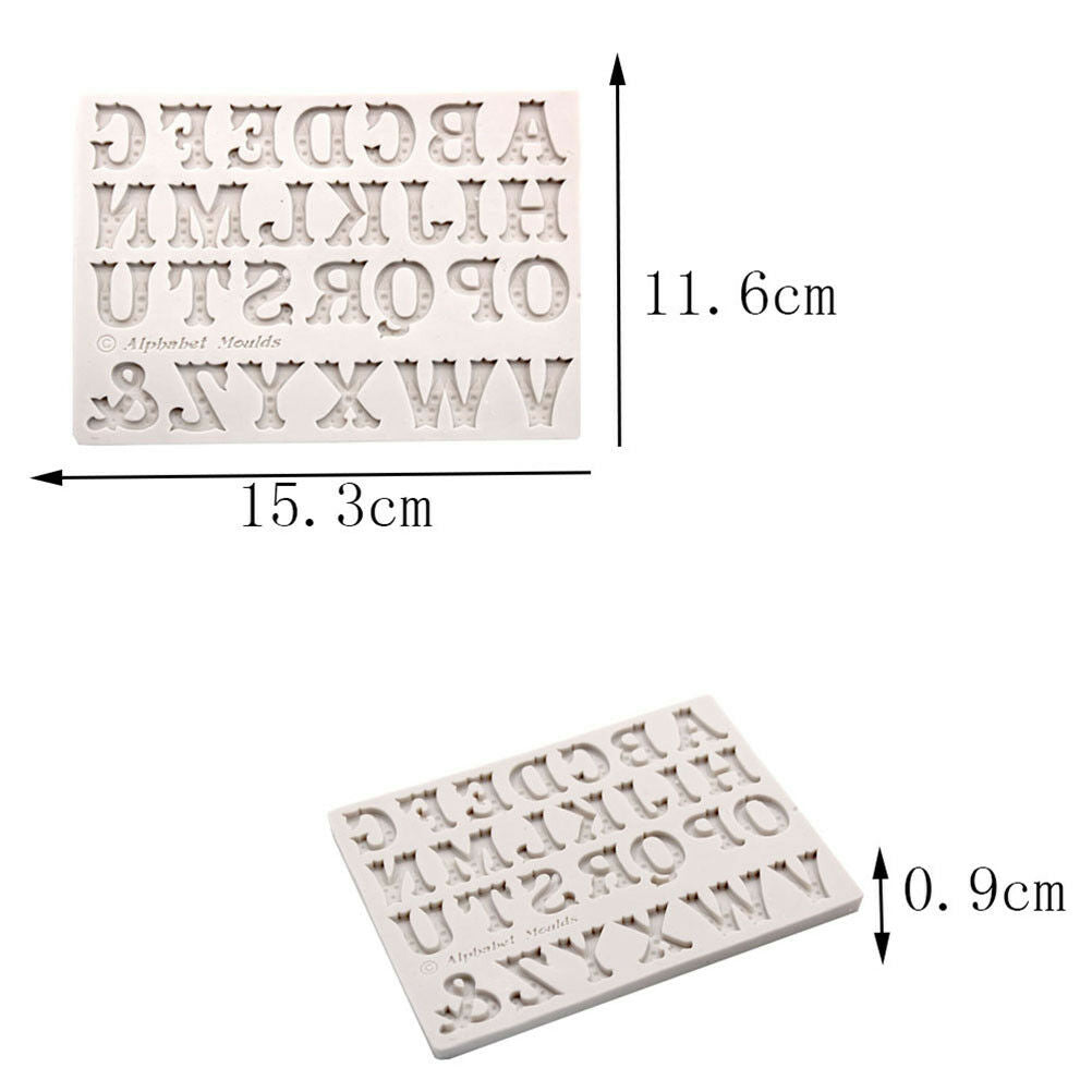 English Alphabets Letter Silicone Fondant Mold Chocolate Mould Cake Decor  Tt