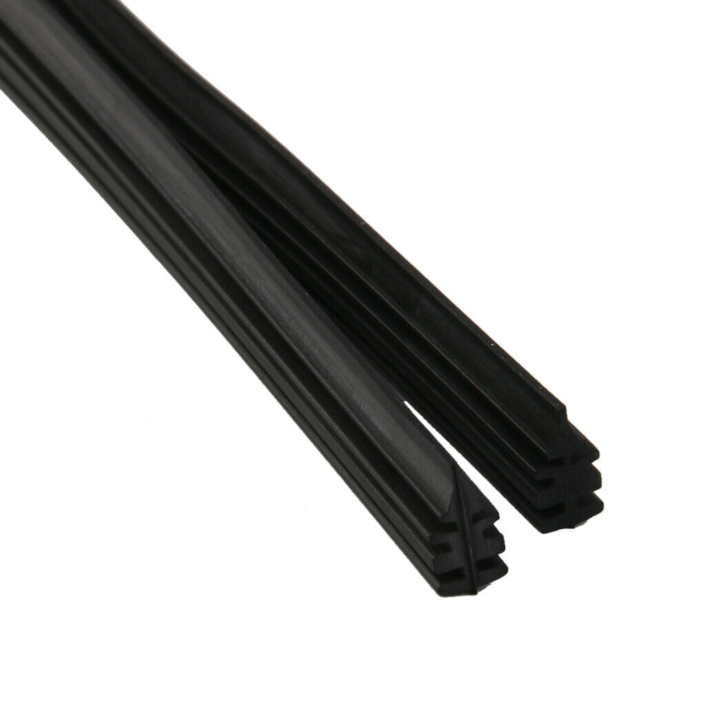 4Pcs Flexible Cut to Size Frameless Wiper Blade Strips Universal Black