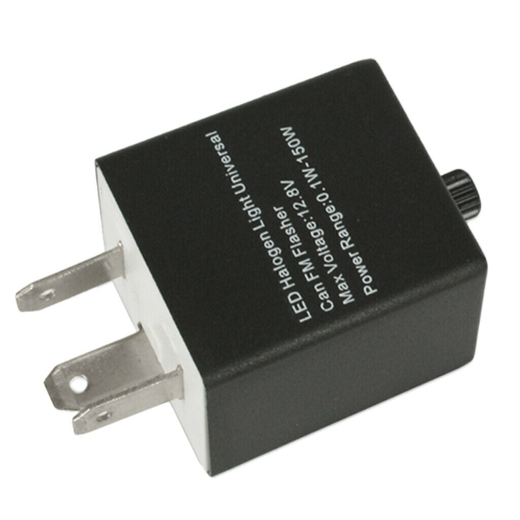 12V 24V 3 Pin Motorcycle Blinker Adjustable LED Flasher Relay Turn Signal