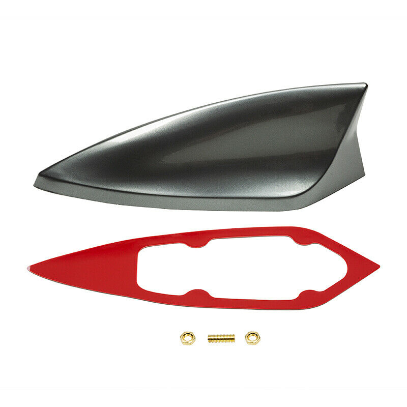 1x Grey Car Roof Shark Fin Style Antenna AM/FM Radio Signal Aerial Decor Cover