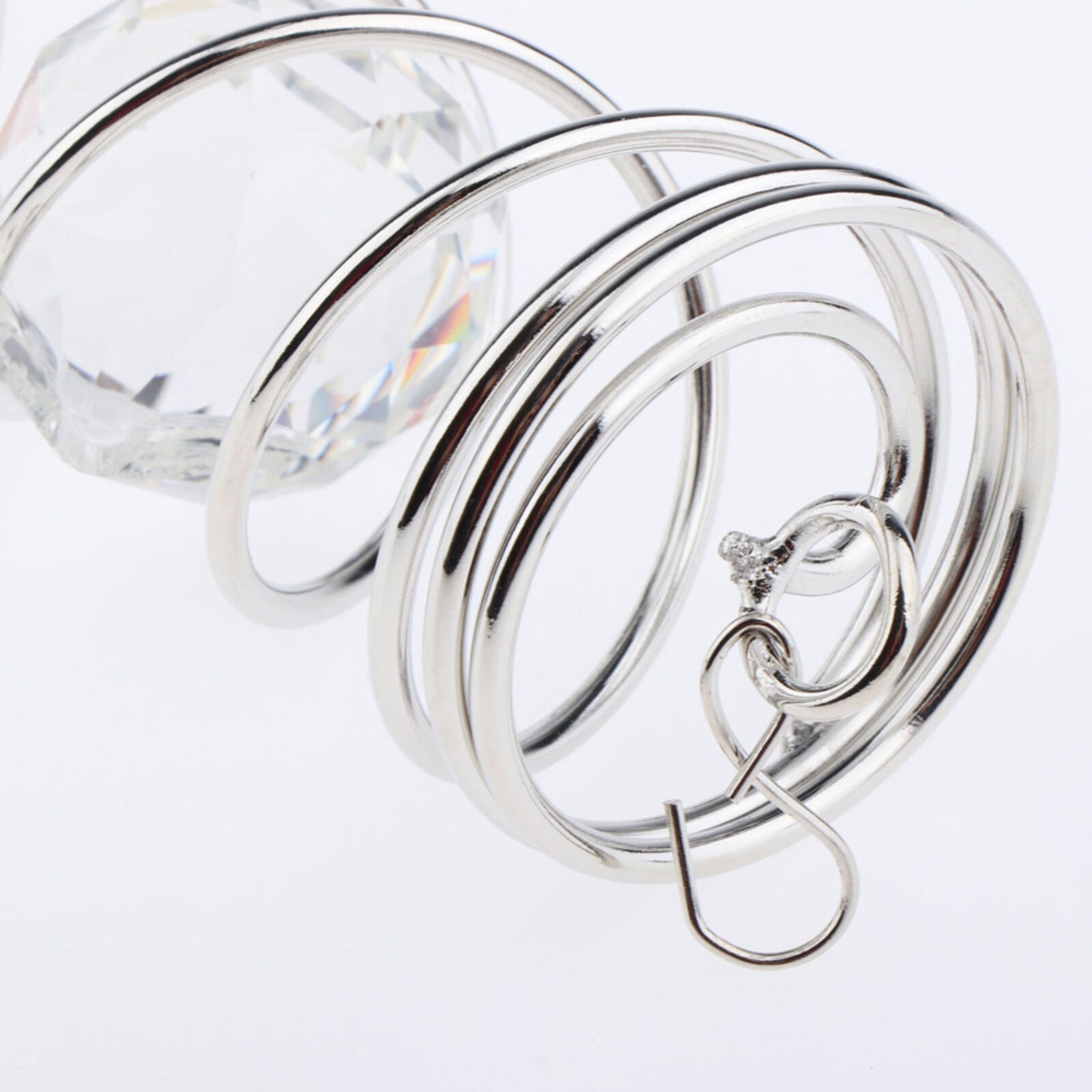 Spiral Wind Spinners with Crystal Ball, Home Garden Hanging Decor