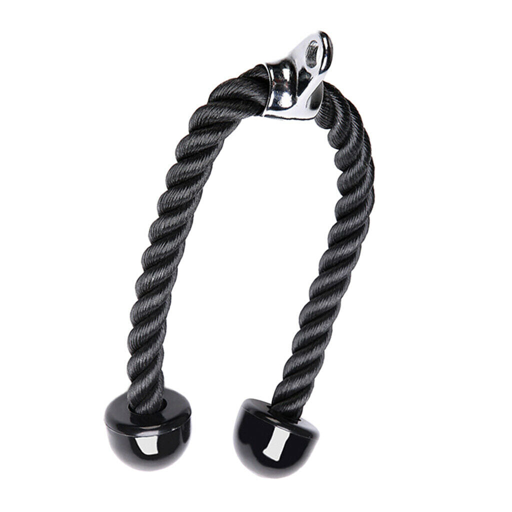 Fitness Triceps Rope Abdominal Cable Attachment Heavy Duty Nylon Rope Black
