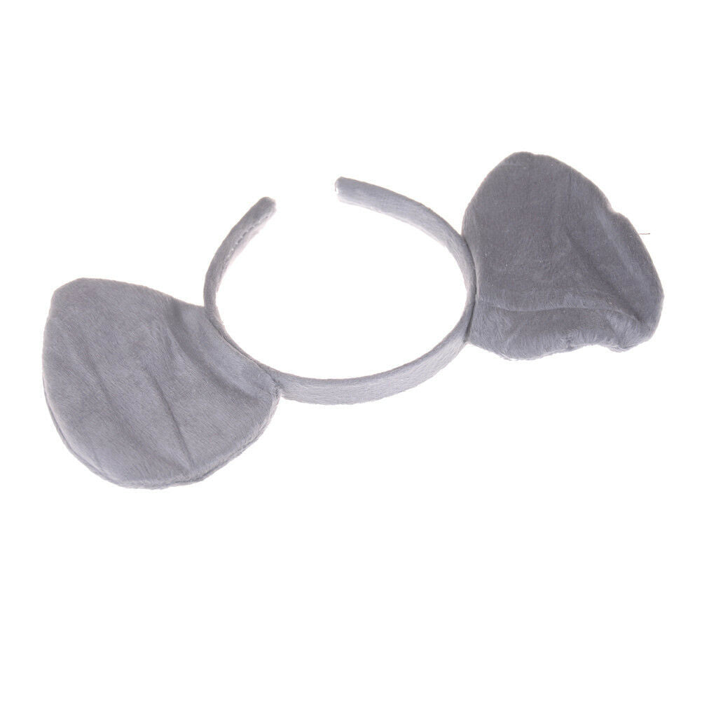 3Pce/set Elephant Animal Zoo Headband Ears Bow Tail Fancy Dress For Kids G.l8