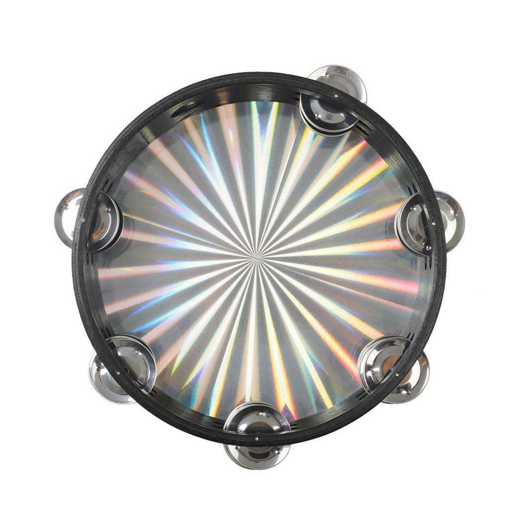 2x Double Row Jingle Tambourine Drum Percussion Instrument for Church