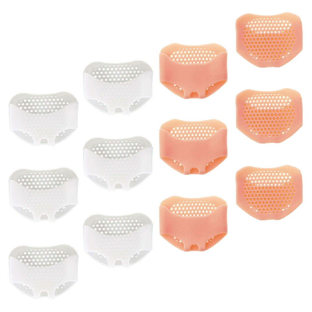 6 Pairs Silicone Honeycomb Forefoot Pads Metatarsal Pads Foot Cushion Insole