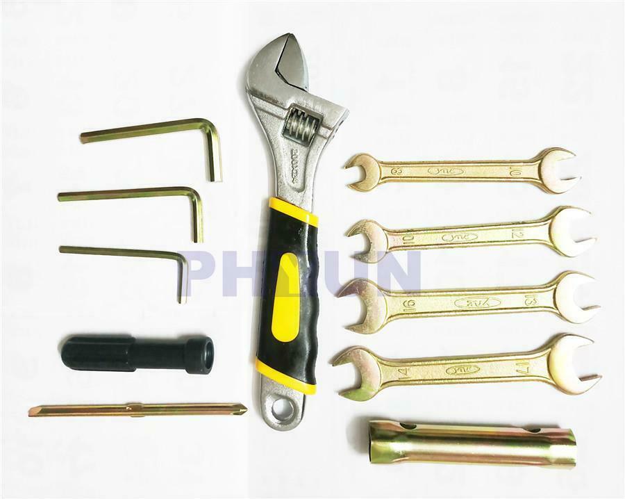10x Motorcycle Spark Plug Spanner Wrench Socket Tool Kit w/Bag Durable Universal