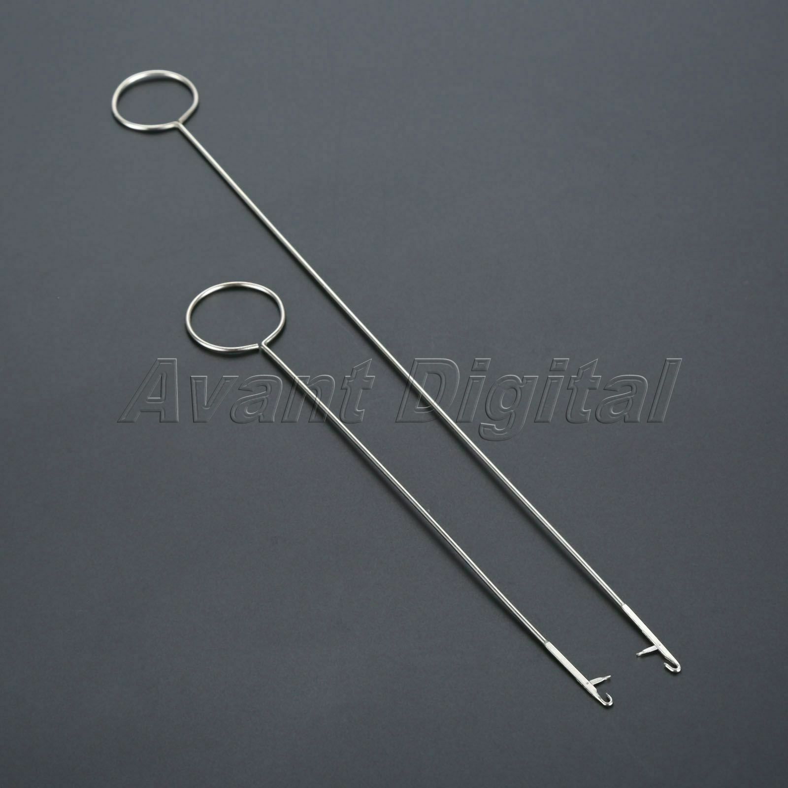 2Pcs Stainless Steel Sewing Loop Turner Hoop 18/26.5cm Home Sewing Accessories
