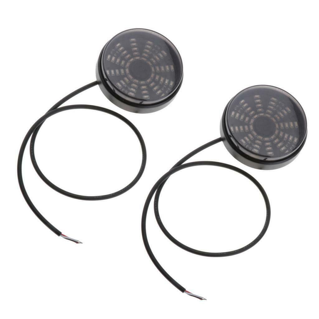 LED Round Reflector Tail Brake Stop Marker Light RV ATV Motorcycle Blue