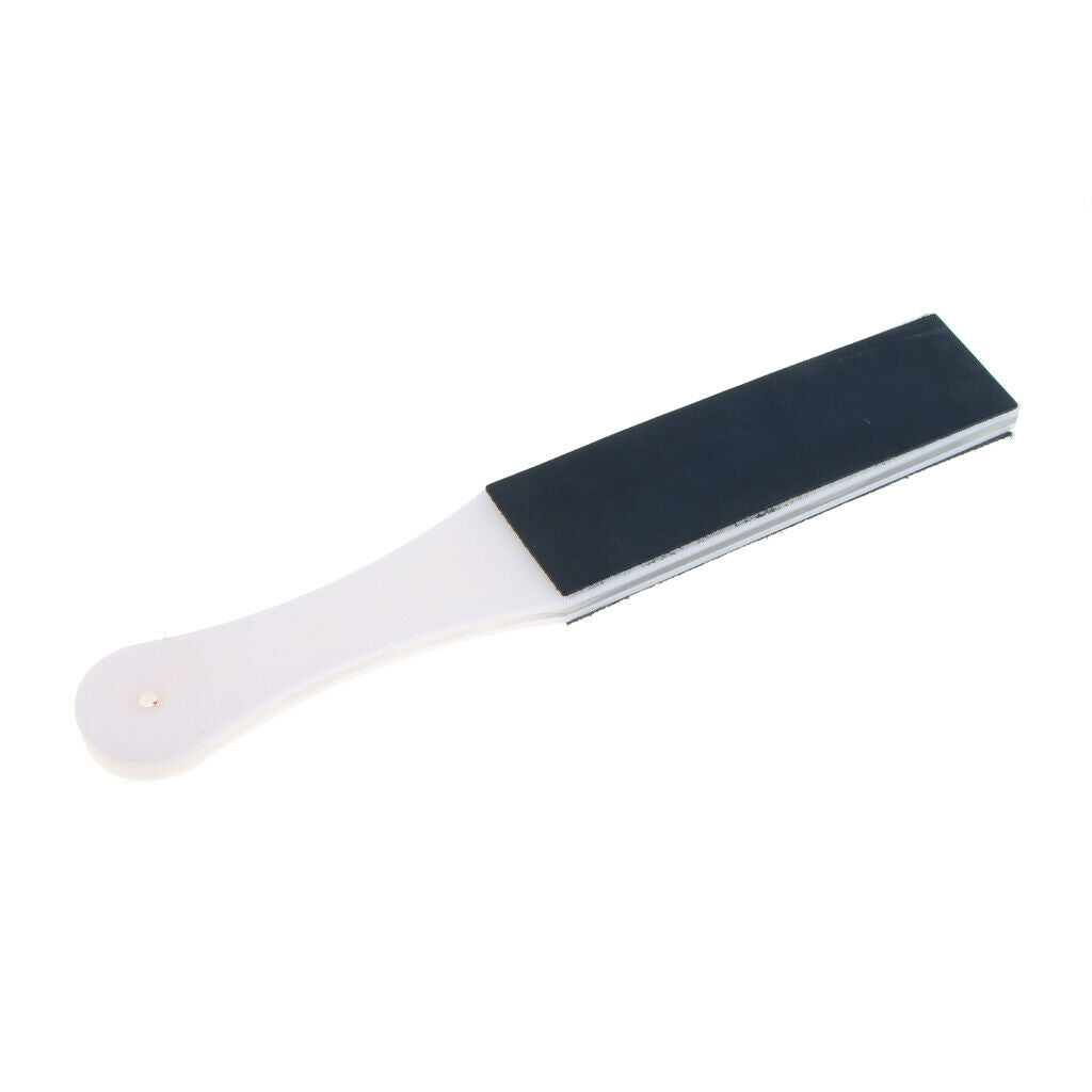 Acrylic Handle Leather Sharpening Strop Coarse 2 Sides For Razor Dark Blue